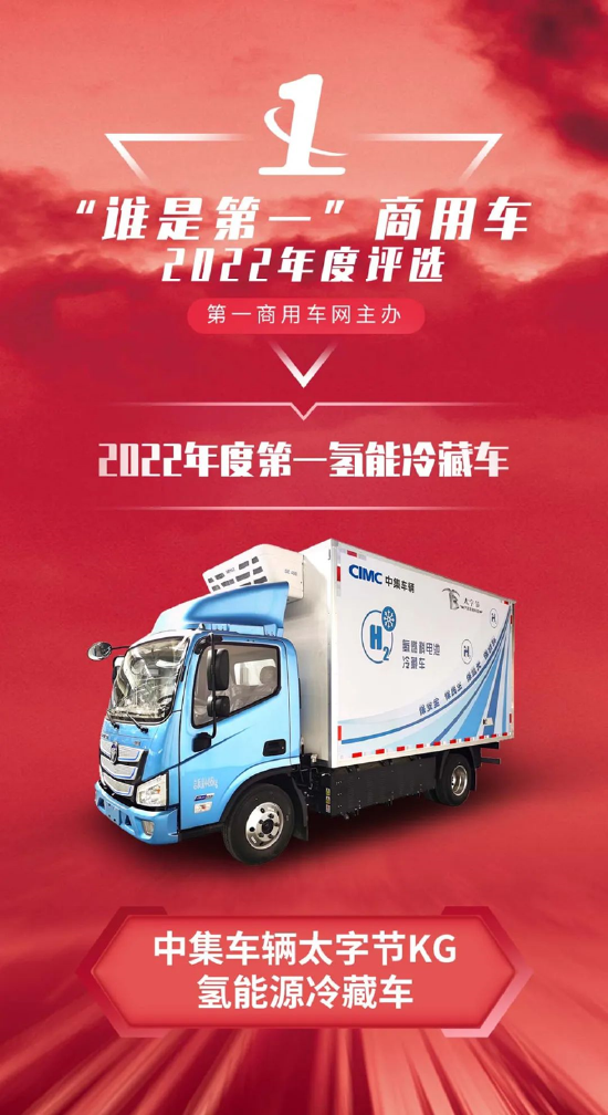 众望所归!中集车辆太字节斩获“年度第一氢能冷藏车”殊荣