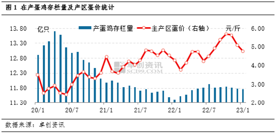 卓创资讯:1月在产蛋鸡存栏量小幅下降 2月呈增加趋势